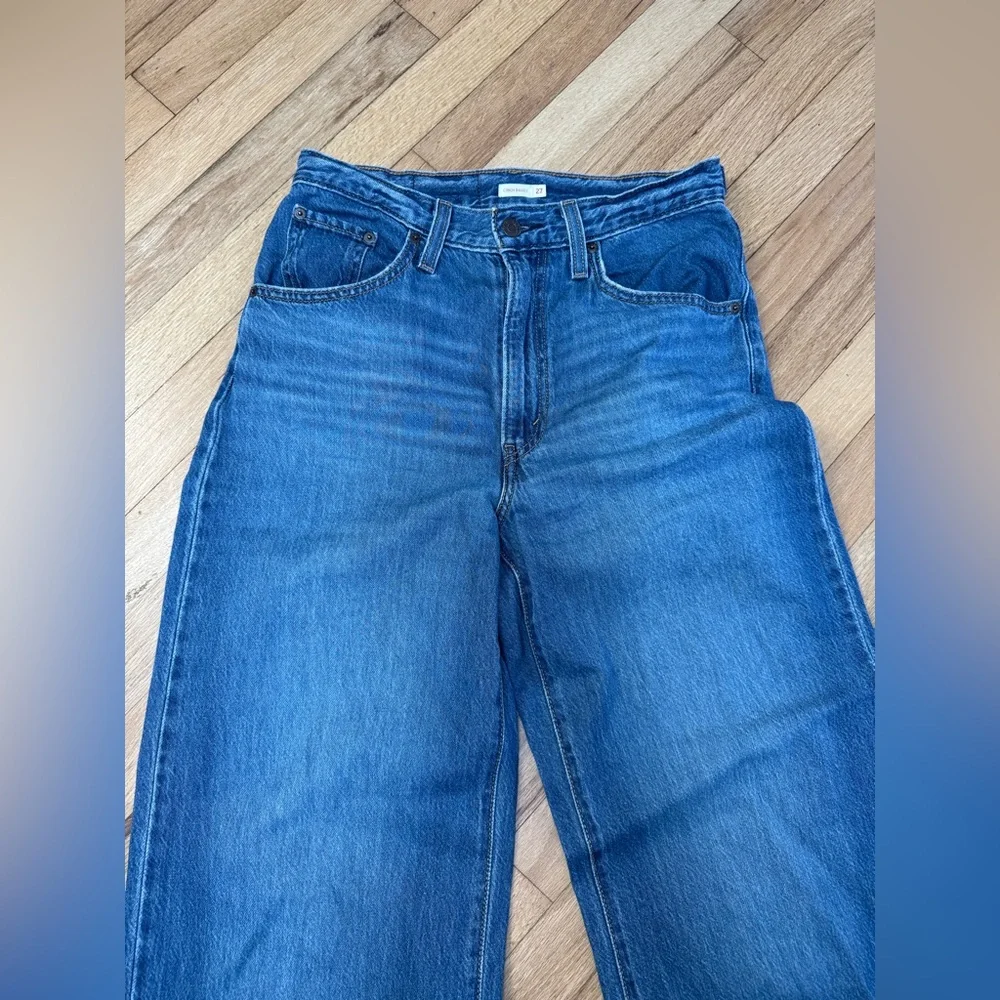 Levi’s Cinch Baggy Jeans Blue Midwash 27 EUC - Picture 3 of 8